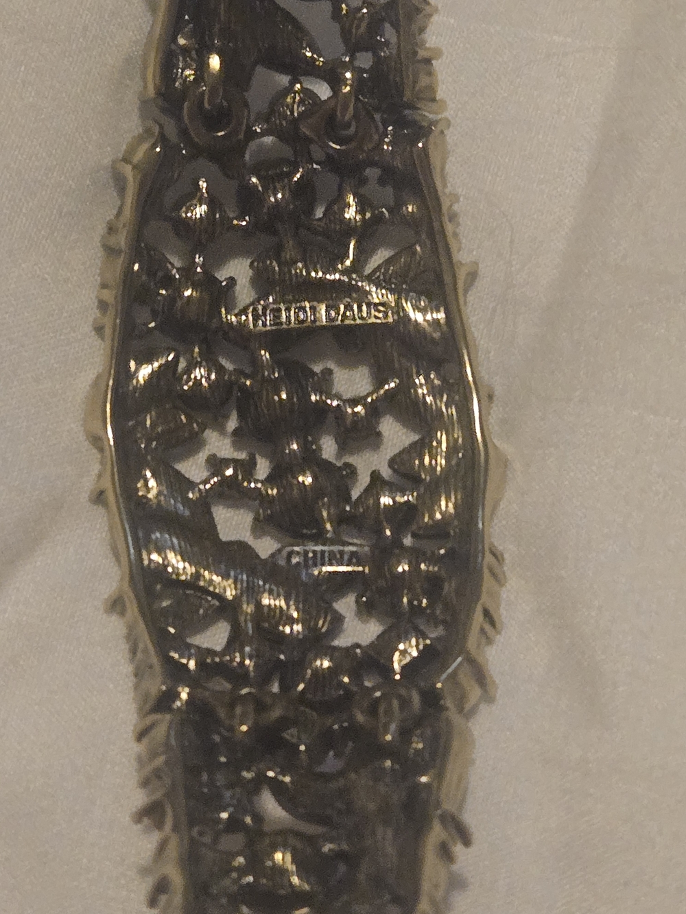 Heidi Daus Silver-Tone Crystal Leaf Statement Cuff Bracelet - Picture 3 of 8